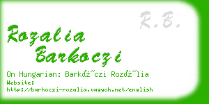 rozalia barkoczi business card